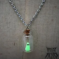The Adopt a Ghost Necklace Halloween Gift, Cute Ghost Necklace Gothic Gfts, Cute Spooky Ghost