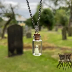 The Adopt a Ghost Necklace Halloween Gift, Cute Ghost Necklace Gothic Gfts, Cute Spooky Ghost