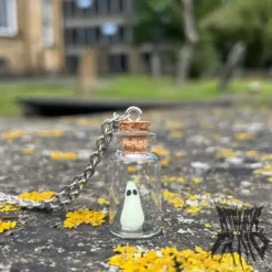 The Adopt a Ghost Necklace Halloween Gift, Cute Ghost Necklace Gothic Gfts, Cute Spooky Ghost