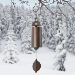 The Deep Resonance Serenity Bell, Heroic Windbell, Outdoor Wind Chime Garden Decoration, Retro Metal Leaves Wind Chime