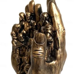 The Last Supper Jesus and 12 Disciples Figures Palms Christian Religious Resin Statues, Home Decoration Garden Miniature Landscape Ornaments Indoor Figurines