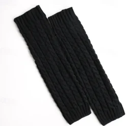 Thermal Knitted Leg Warmer, Cute Knee High Socks, Winter Preppy Style Thermal Baggy Leg Warmer