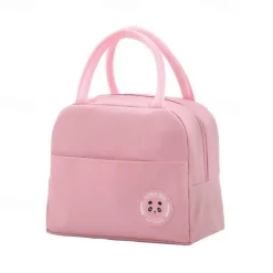 Thick Insulation Lunch Bag Bento Bag Portable Ice Pack And Toilet Bag. Insulated Lunch Box Bag With Little Bear Logo