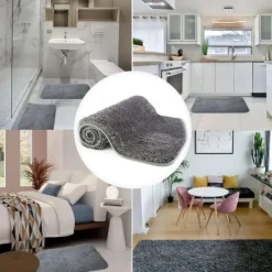 Thickened High Fluff Floor Mat Bathroom Water Absorption Anti-skid Mat Bathroom Doormat Bedroom Carpet Floor Mat
