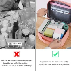 Thickened Large Capacity Medicine Box Family Medicine Bag Portable Storage Bag Cloth Art Box Multifunctional Layered Medicine Box