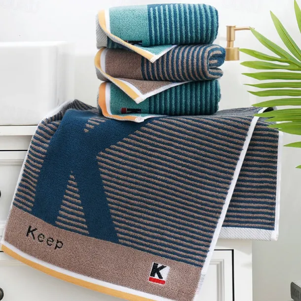 Thickened Men's Couple Cotton Towels, Highly Absorbent Towels For Bathrooms, Gyms, Hotels And Spas, Solid Color Bath Towel