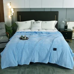 Thickened Solid Color Pineapple Checked Flannel Blanket Coral Velvet Sofa Cover Blanket Air Conditioning Blanket Nap Blanket