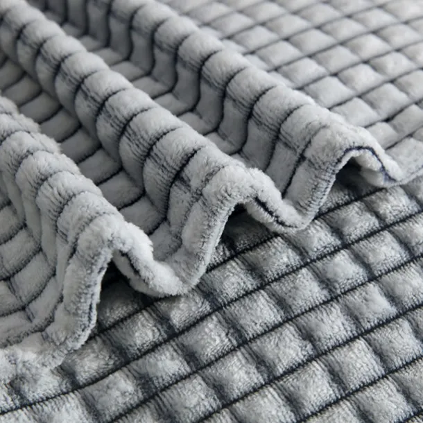 Thickened Solid Color Pineapple Checked Flannel Blanket Coral Velvet Sofa Cover Blanket Air Conditioning Blanket Nap Blanket