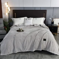Thickened Solid Color Pineapple Checked Flannel Blanket Coral Velvet Sofa Cover Blanket Air Conditioning Blanket Nap Blanket