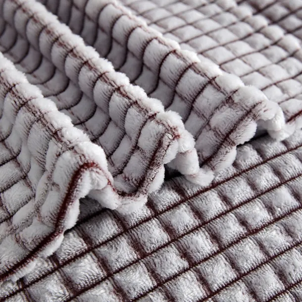 Thickened Solid Color Pineapple Checked Flannel Blanket Coral Velvet Sofa Cover Blanket Air Conditioning Blanket Nap Blanket