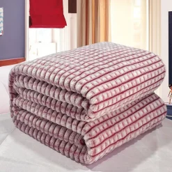 Thickened Solid Color Pineapple Checked Flannel Blanket Coral Velvet Sofa Cover Blanket Air Conditioning Blanket Nap Blanket
