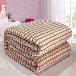 Thickened Solid Color Pineapple Checked Flannel Blanket Coral Velvet Sofa Cover Blanket Air Conditioning Blanket Nap Blanket