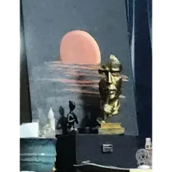 Thinker Statue - Silence is Gold Modern Decor Creative Abstract Art Figurine Resin Sculptures Decoration Room Home Study Office for Men Desktop Ornament