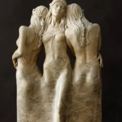 Three Goddess Embracing Statue, Handmade Resin Goddess Figurine Decor, Modern Statue for Home Living Room Office Decor, for Women