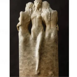 Three Goddess Embracing Statue, Handmade Resin Goddess Figurine Decor, Modern Statue for Home Living Room Office Decor, for Women