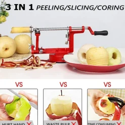 Three in One Multi-Function Hand-cranked Apple Peeler Apple Peeler Fruit Peeler Peeled and Coreless Sliced