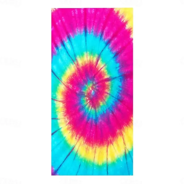 Tie Dye Beach Towel, Sand Free Hippie Color Beach Towels Oversized, Sup Soft Large Bath Towel, Water Absorbent Bathroom Towel for Men, Women, Travel, Swim, Camp, 32 x 64 Inch