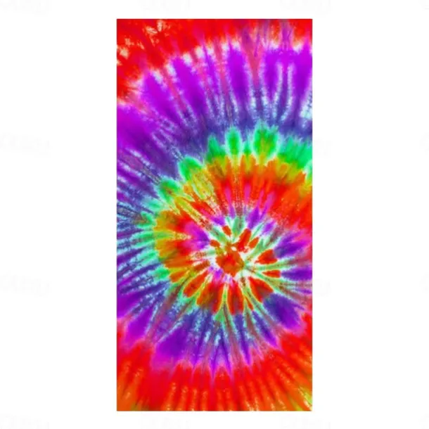Tie Dye Beach Towel, Sand Free Hippie Color Beach Towels Oversized, Sup Soft Large Bath Towel, Water Absorbent Bathroom Towel for Men, Women, Travel, Swim, Camp, 32 x 64 Inch