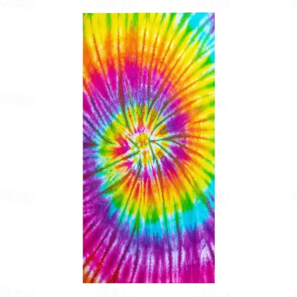 Tie Dye Beach Towel, Sand Free Hippie Color Beach Towels Oversized, Sup Soft Large Bath Towel, Water Absorbent Bathroom Towel for Men, Women, Travel, Swim, Camp, 32 x 64 Inch