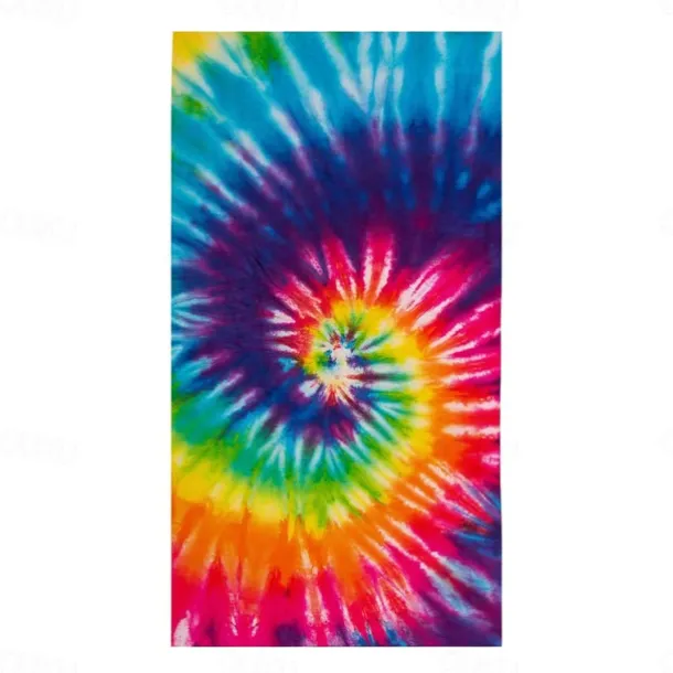 Tie Dye Beach Towel, Sand Free Hippie Color Beach Towels Oversized, Sup Soft Large Bath Towel, Water Absorbent Bathroom Towel for Men, Women, Travel, Swim, Camp, 32 x 64 Inch