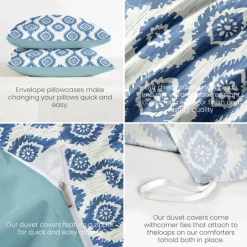 Tie-Dye Style Set Soft 3-Piece Luxury Cotton Bedding Set Home Decor Gift King Queen Duvet Cover