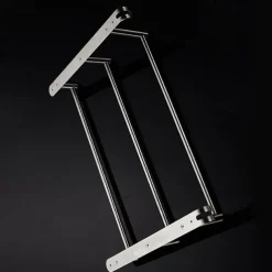 3-Tier Towel Rail with Hooks for Bathroom Wall Mounted Stainless Steel Towel Bar Brushed Nickel Towel Rack Rustproof Towel Bar 40/50/60CM(Silvery)