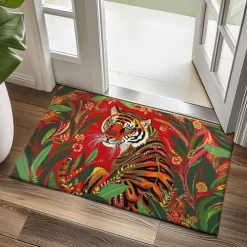 Tiger Jungle Doormat Non-Slip Oil Proof Rug Indoor Outdoor Mat Bedroom Decor Bathroom Mat Entrance Rug Door Mat