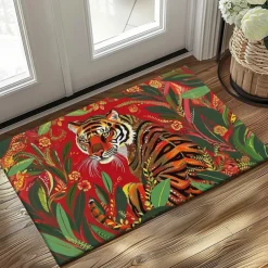 Tiger Jungle Doormat Non-Slip Oil Proof Rug Indoor Outdoor Mat Bedroom Decor Bathroom Mat Entrance Rug Door Mat