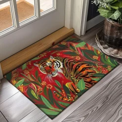 Tiger Jungle Doormat Non-Slip Oil Proof Rug Indoor Outdoor Mat Bedroom Decor Bathroom Mat Entrance Rug Door Mat