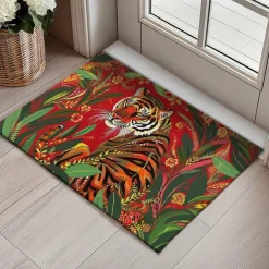 Tiger Jungle Doormat Non-Slip Oil Proof Rug Indoor Outdoor Mat Bedroom Decor Bathroom Mat Entrance Rug Door Mat