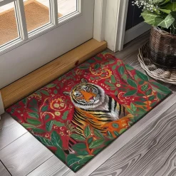 Tiger Jungle Doormat Non-Slip Oil Proof Rug Indoor Outdoor Mat Bedroom Decor Bathroom Mat Entrance Rug Door Mat