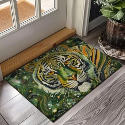 Tiger Jungle Doormat Non-Slip Oil Proof Rug Indoor Outdoor Mat Bedroom Decor Bathroom Mat Entrance Rug Door Mat