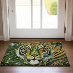 Tiger Jungle Doormat Non-Slip Oil Proof Rug Indoor Outdoor Mat Bedroom Decor Bathroom Mat Entrance Rug Door Mat