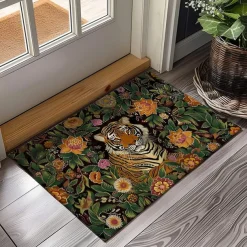 Tiger Jungle Doormat Non-Slip Oil Proof Rug Indoor Outdoor Mat Bedroom Decor Bathroom Mat Entrance Rug Door Mat