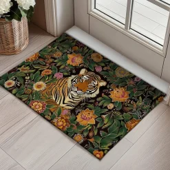 Tiger Jungle Doormat Non-Slip Oil Proof Rug Indoor Outdoor Mat Bedroom Decor Bathroom Mat Entrance Rug Door Mat