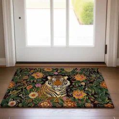 Tiger Jungle Doormat Non-Slip Oil Proof Rug Indoor Outdoor Mat Bedroom Decor Bathroom Mat Entrance Rug Door Mat