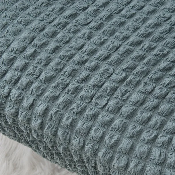 Tiger Stool Cover Burgundy Seersucker Soft Elastic Modern All-wrap Tiger Bench Cover Stool Cover Plaid Sofa Chair Cover