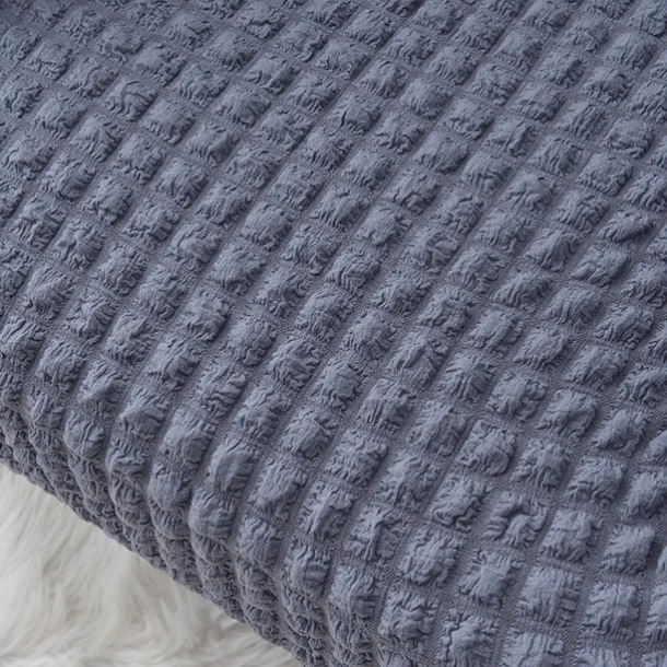 Tiger Stool Cover Burgundy Seersucker Soft Elastic Modern All-wrap Tiger Bench Cover Stool Cover Plaid Sofa Chair Cover