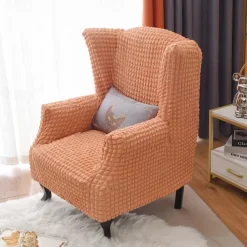 Tiger Stool Cover Burgundy Seersucker Soft Elastic Modern All-wrap Tiger Bench Cover Stool Cover Plaid Sofa Chair Cover