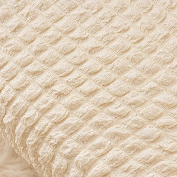 Tiger Stool Cover Burgundy Seersucker Soft Elastic Modern All-wrap Tiger Bench Cover Stool Cover Plaid Sofa Chair Cover