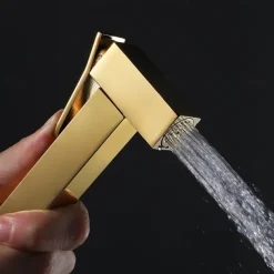 Ti-PVD Gold Handheld Bidet Sprayer with ABS Base and 1.5m Hose
