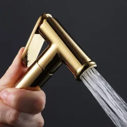 Ti-PVD Gold Handheld Bidet Sprayer with ABS Base and 1.5m Hose