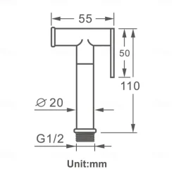 Ti-PVD Gold Handheld Bidet Sprayer with ABS Base and 1.5m Hose