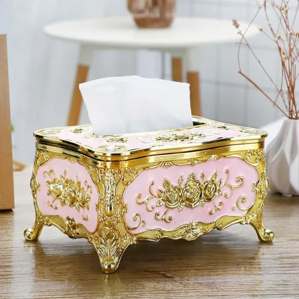 Tissue Box Holder, Vintage Toilet Paper Holder, Elegant Acrylic Facial Tissue Napkin Dispenser Holder For Bedroom, Coffee Table, Bathroom, Home, Restaurant, Wedding