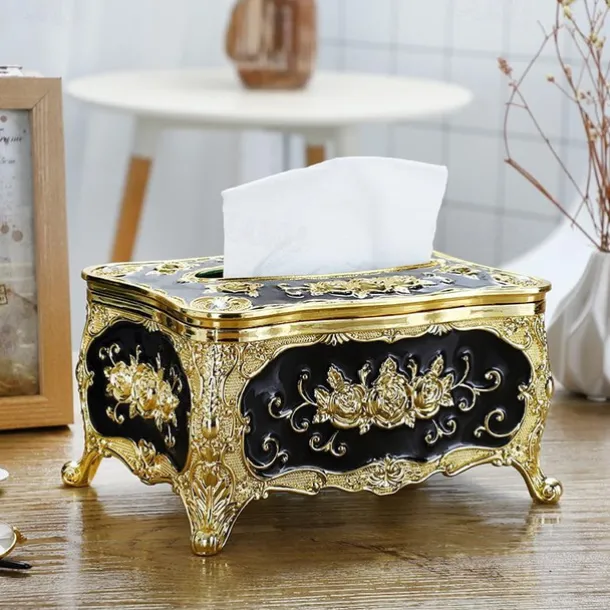 Tissue Box Holder, Vintage Toilet Paper Holder, Elegant Acrylic Facial Tissue Napkin Dispenser Holder For Bedroom, Coffee Table, Bathroom, Home, Restaurant, Wedding