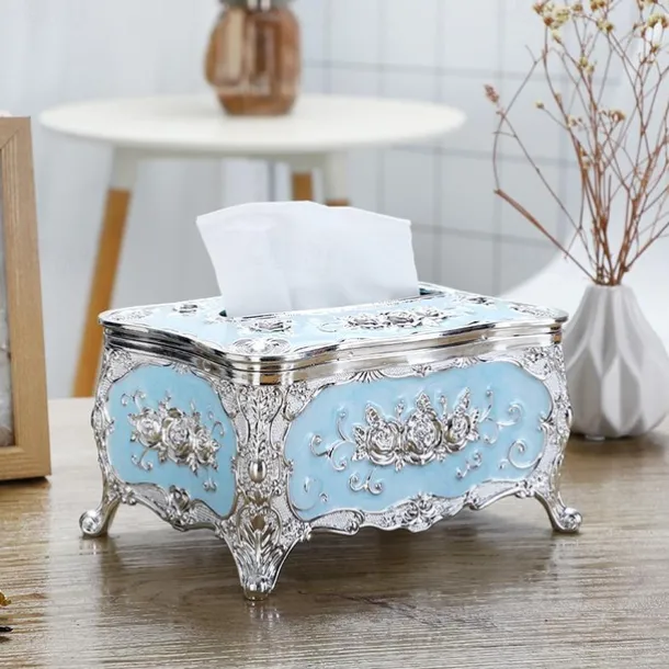 Tissue Box Holder, Vintage Toilet Paper Holder, Elegant Acrylic Facial Tissue Napkin Dispenser Holder For Bedroom, Coffee Table, Bathroom, Home, Restaurant, Wedding