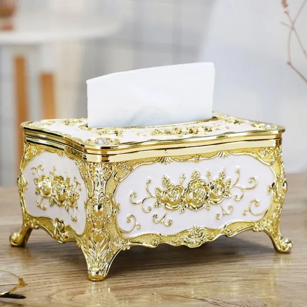 Tissue Box Holder, Vintage Toilet Paper Holder, Elegant Acrylic Facial Tissue Napkin Dispenser Holder For Bedroom, Coffee Table, Bathroom, Home, Restaurant, Wedding