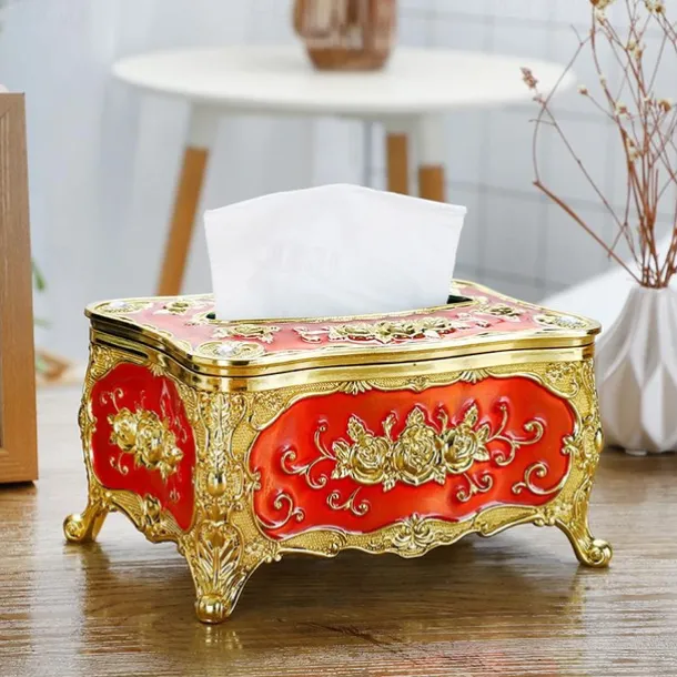 Tissue Box Holder, Vintage Toilet Paper Holder, Elegant Acrylic Facial Tissue Napkin Dispenser Holder For Bedroom, Coffee Table, Bathroom, Home, Restaurant, Wedding