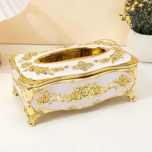 Tissue Box Holder, Vintage Toilet Paper Holder, Elegant Acrylic Facial Tissue Napkin Dispenser Holder For Bedroom, Coffee Table, Bathroom, Home, Restaurant, Wedding