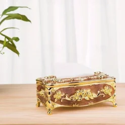 Tissue Box Holder, Vintage Toilet Paper Holder, Elegant Acrylic Facial Tissue Napkin Dispenser Holder For Bedroom, Coffee Table, Bathroom, Home, Restaurant, Wedding